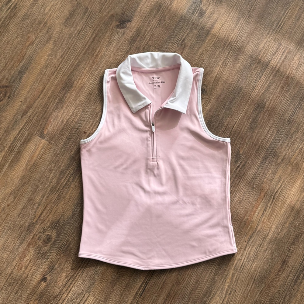 Abercrombie Pink Sleeveless Polo Shirt